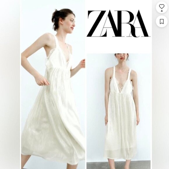 ZARA Limited Edition Sequin Knit Slip Dress Size M NEW WITH TAG!